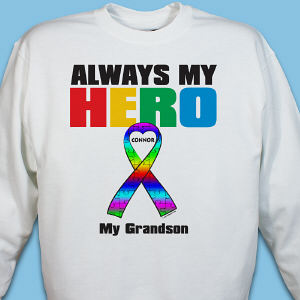 Personalized My Hero Autism Awareness Sweatshirt